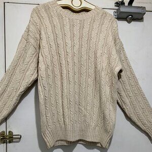 VINTAGE AVANZALA FOR HARRY ROSEN HAND FRAME KNIT SILK & COTTON SWEATERS SIZE L